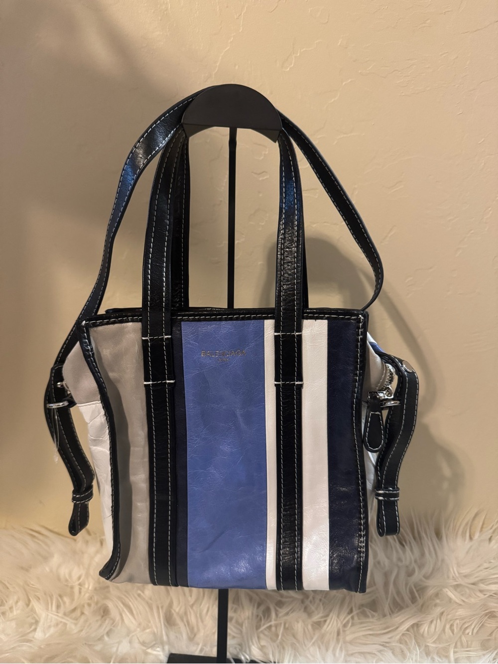 Balenciaga Striped Women’s Tote Bag